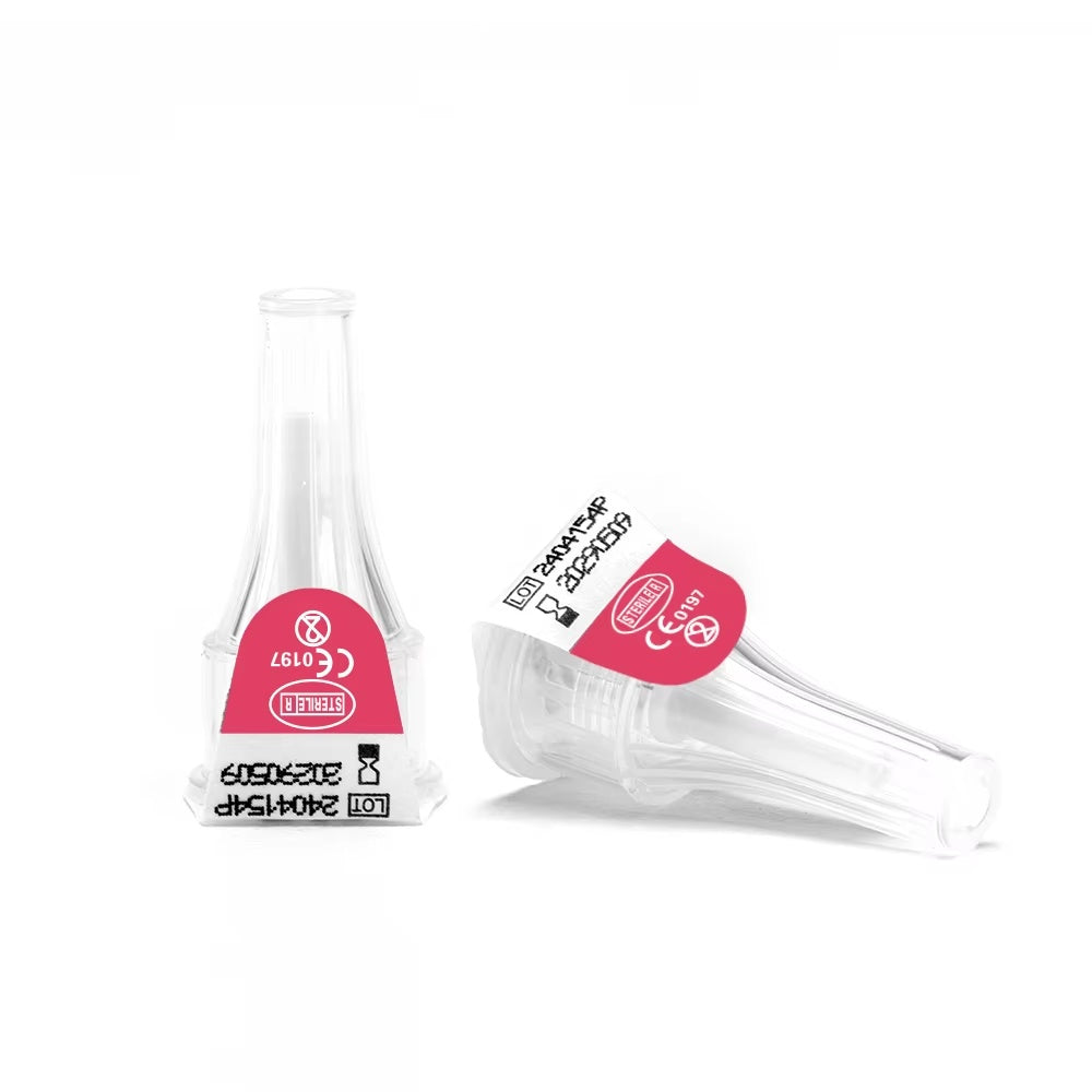 Close-up of Sinocare Needle Tips product pieces