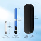 Supplier-listed dimensions for the quick pen device, cartridge and black travel case