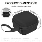 Black compact vial travel case with 9-slot layout
