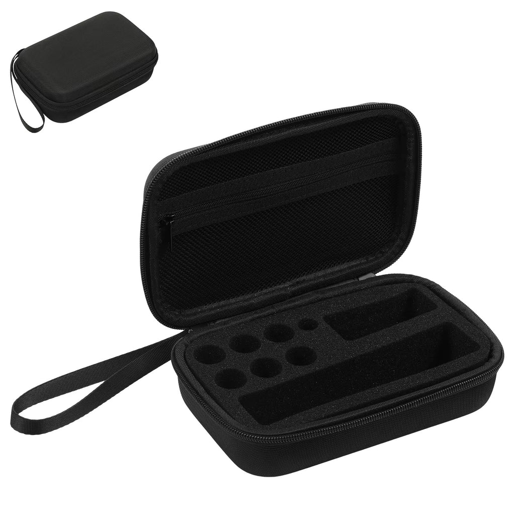 Compact hard-shell vial organiser in black