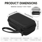 Black compact vial travel case with 10-slot layout